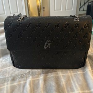 GLAM-AHOLIC MONOGRAM LARGE CLASSIC FLAP BAG MATTE BLACK
